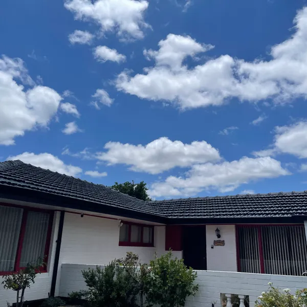 Perth roof with Colorbond Night Sky Dulux Acratex coating