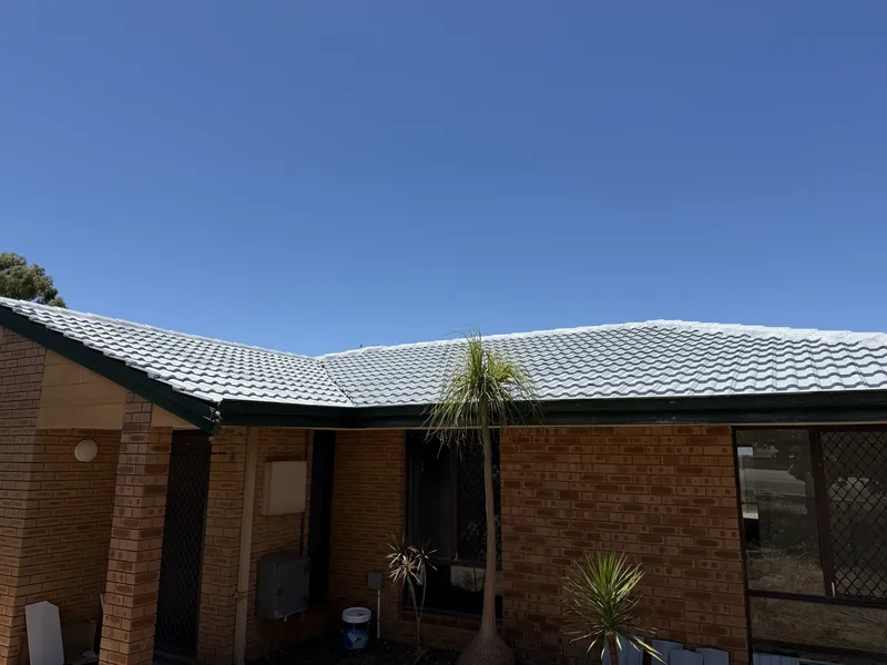 Perth roof with Light Grey Dulux Acratex coating - view 1