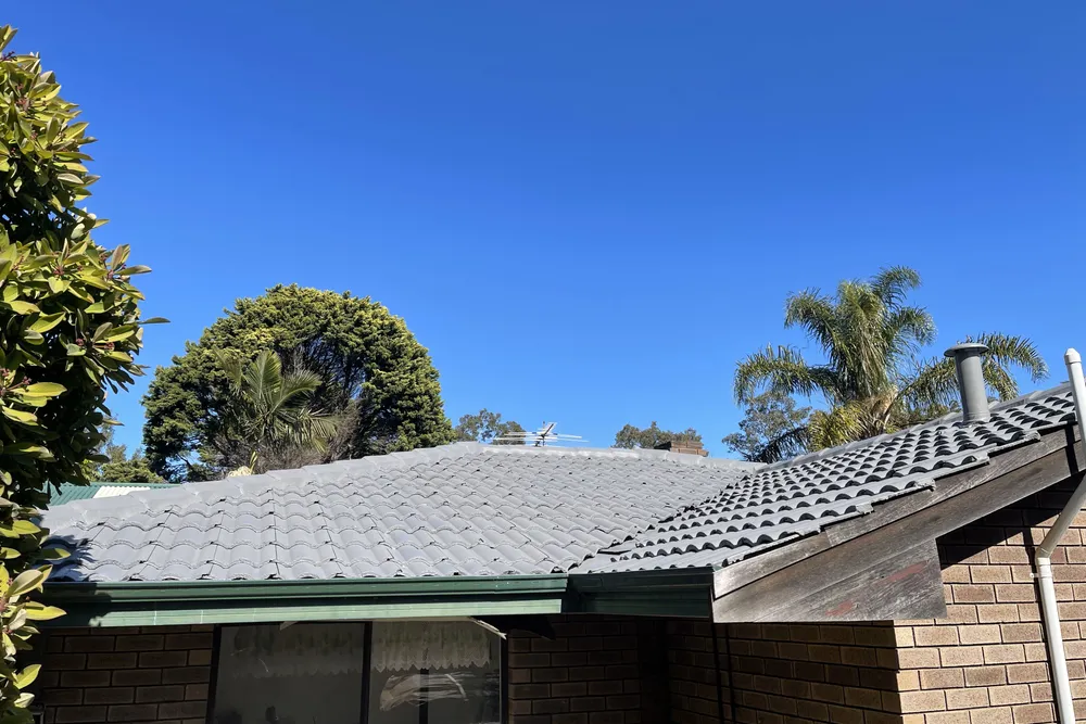 Perth roof with Colorbond Wallaby Dulux Acratex coating
