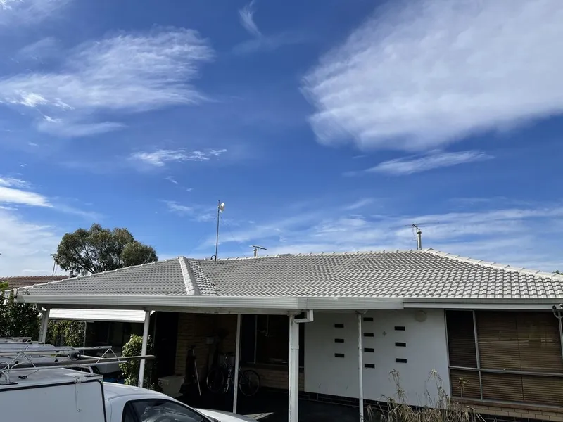 Perth roof with Birch Grey Dulux Acratex coating - view 1