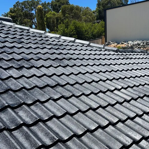 Perth roof with Ebonite Dulux Acratex coating