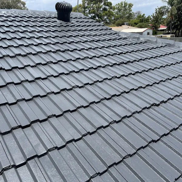 Perth roof with Colorbond Monument Dulux Acratex coating