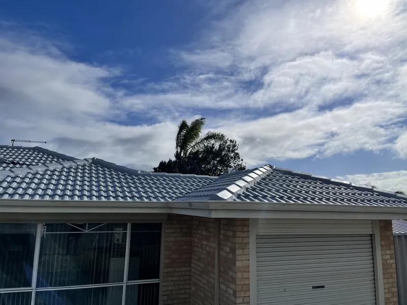 Perth roof with Light Grey Dulux Acratex coating - view 2