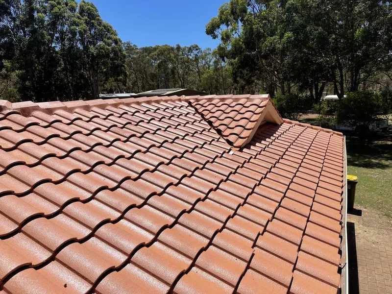 Perth roof with Sienna Dulux Acratex coating - view 2