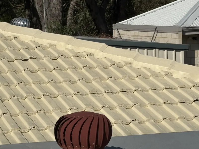 Perth roof with Wheat Dulux Acratex coating - view 2