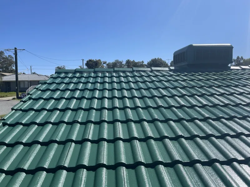 Perth roof with Caulfield Green Dulux Acratex coating - view 2