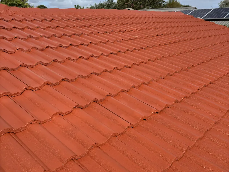 Perth roof with Terracotta Dulux Acratex coating - view 4