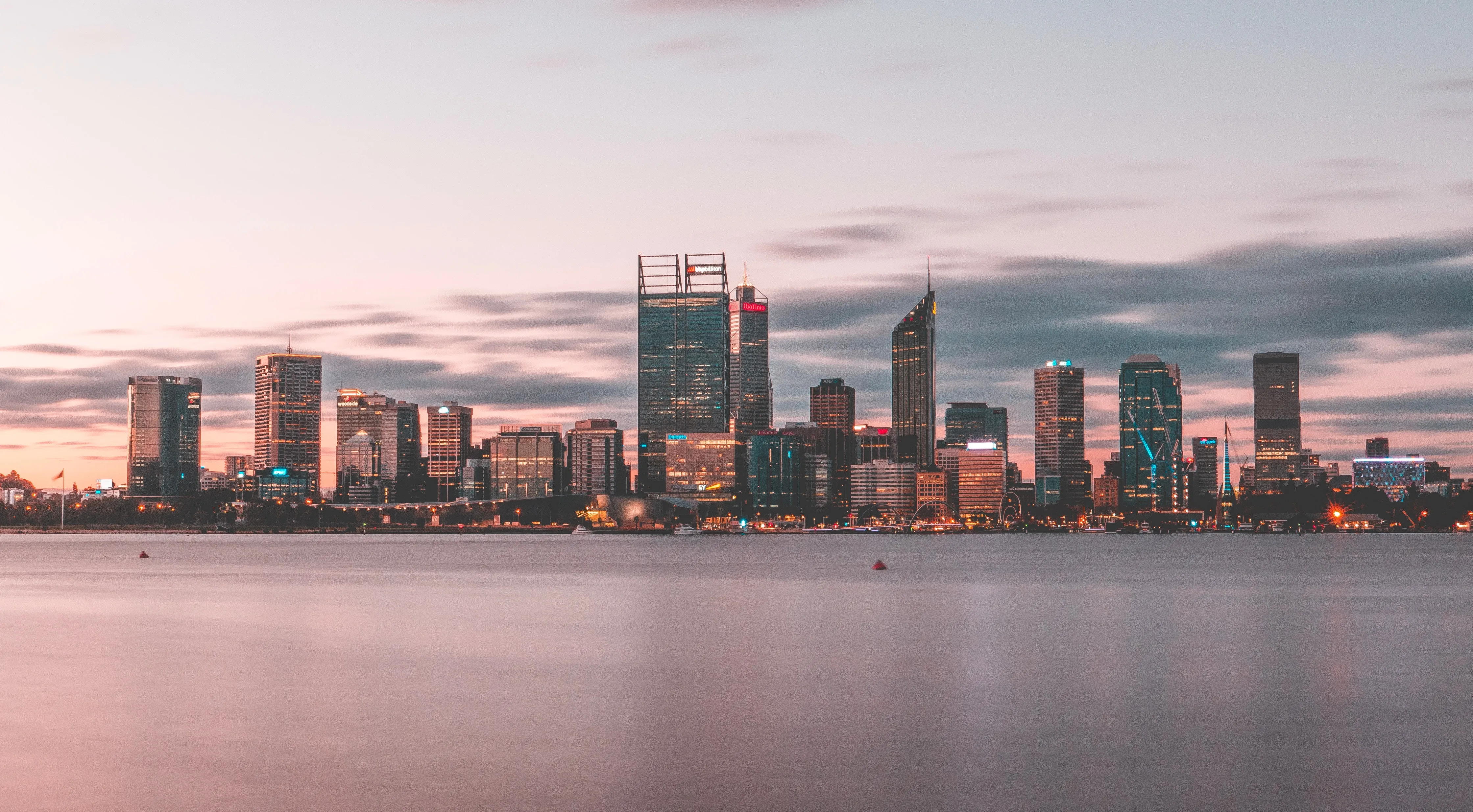 Beautiful skyline of Perth, Western Australia - home of Roof Restorers Perth